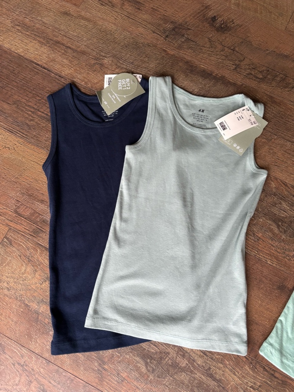 H&M Sleeveless Tanks - Navy & Sage